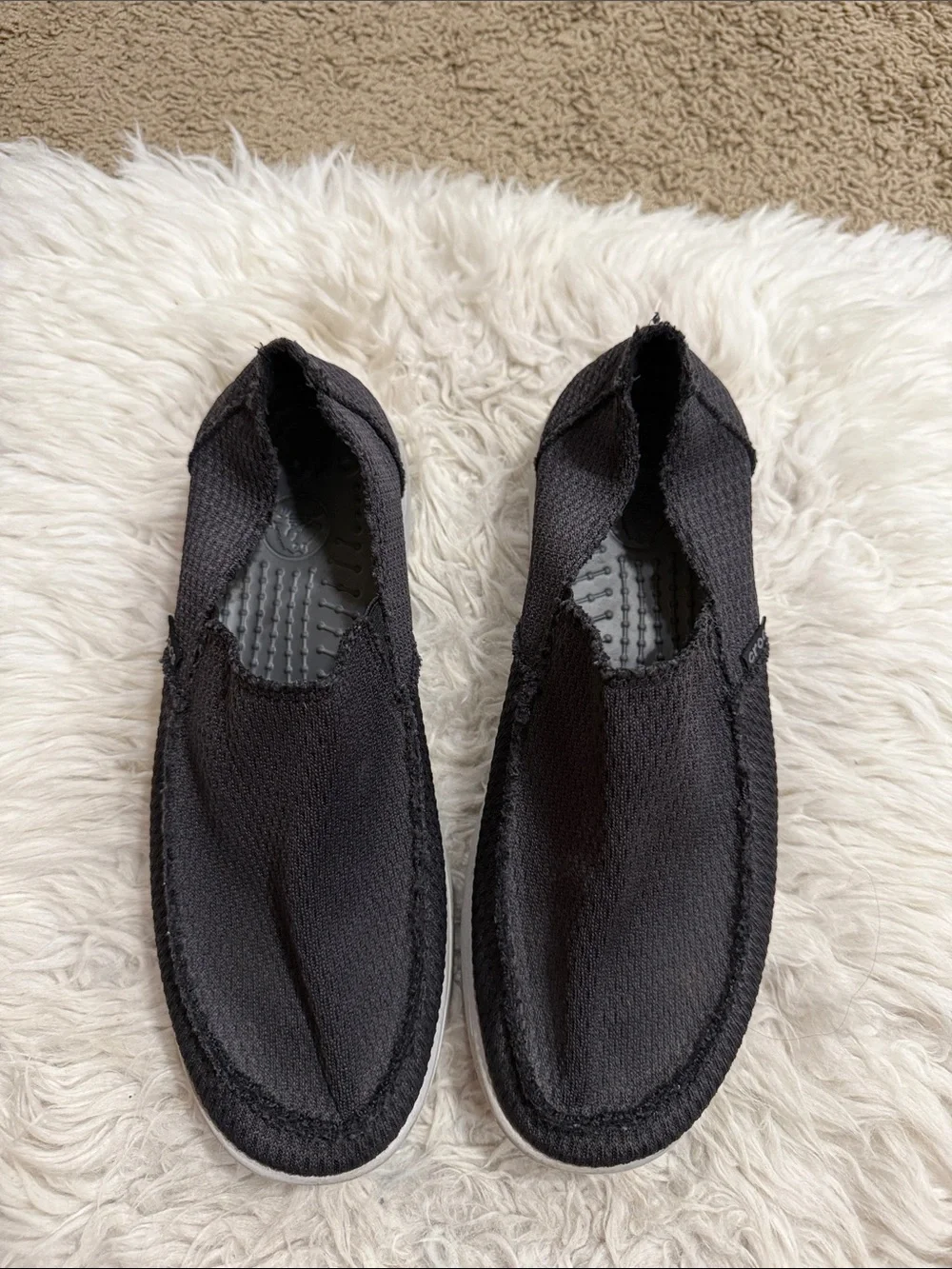 Crocs Charcoal Gray Santa Cruz Slip-On Loafers size men's 8